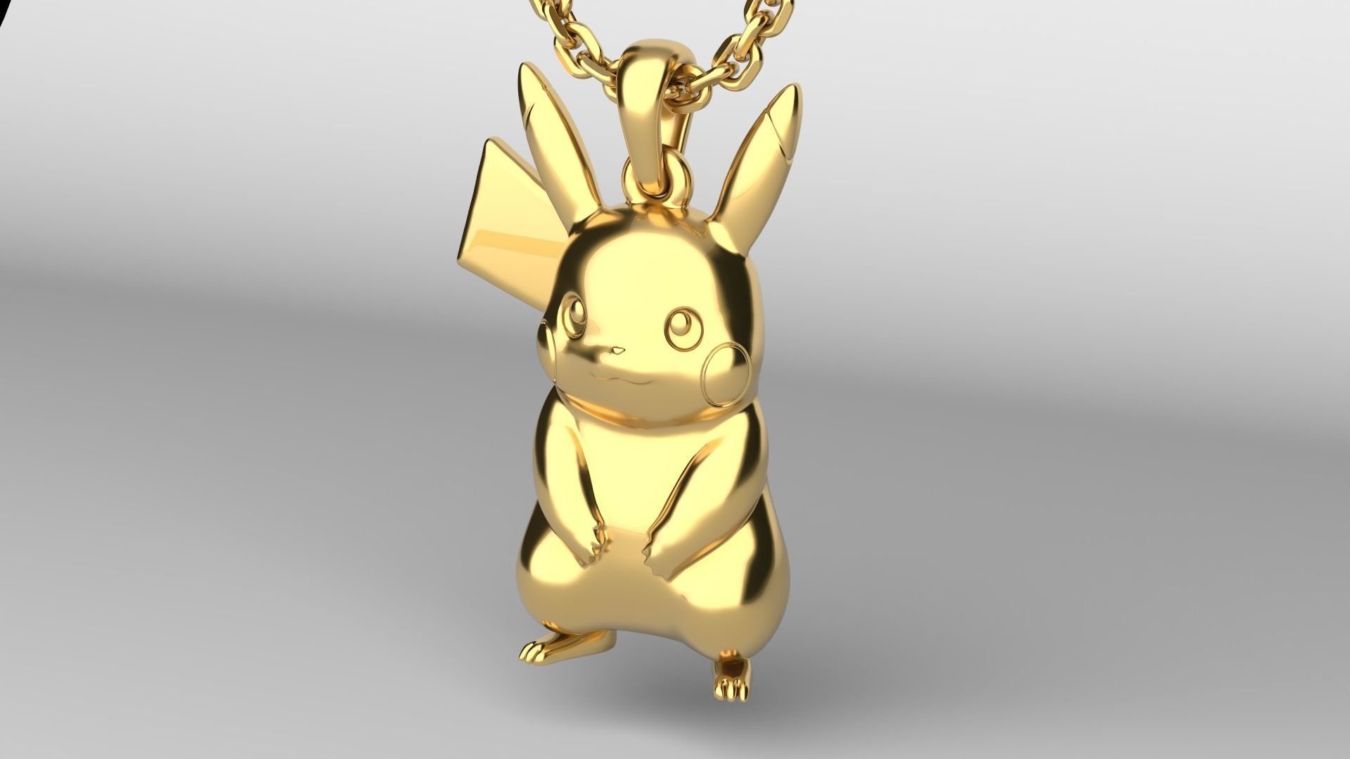 Pikachu pendant 3D print model_5