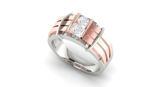 Solitaire Engagement Wedding Ring 3D print model