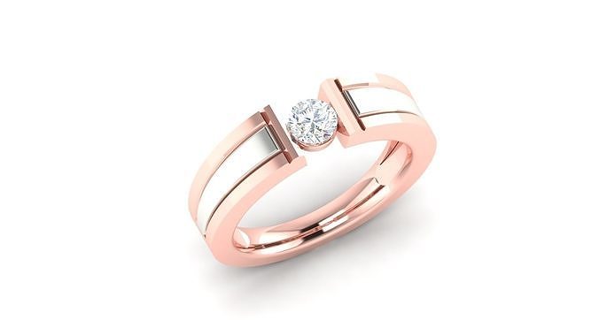 Solitaire Engagement Wedding Ring 3D print model