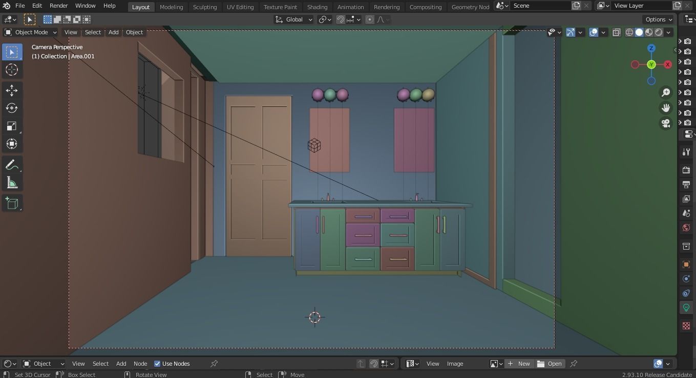 Blender 3d Bathroom Modeling Rendering In Eevee and Cycles 3D model_6