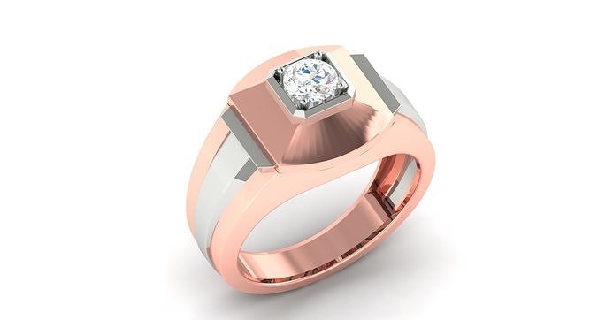 Solitaire Engagement Wedding Ring 3D print model