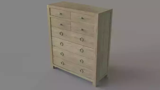 Bedroom Surfrider Six-Drawer Chest 3D model