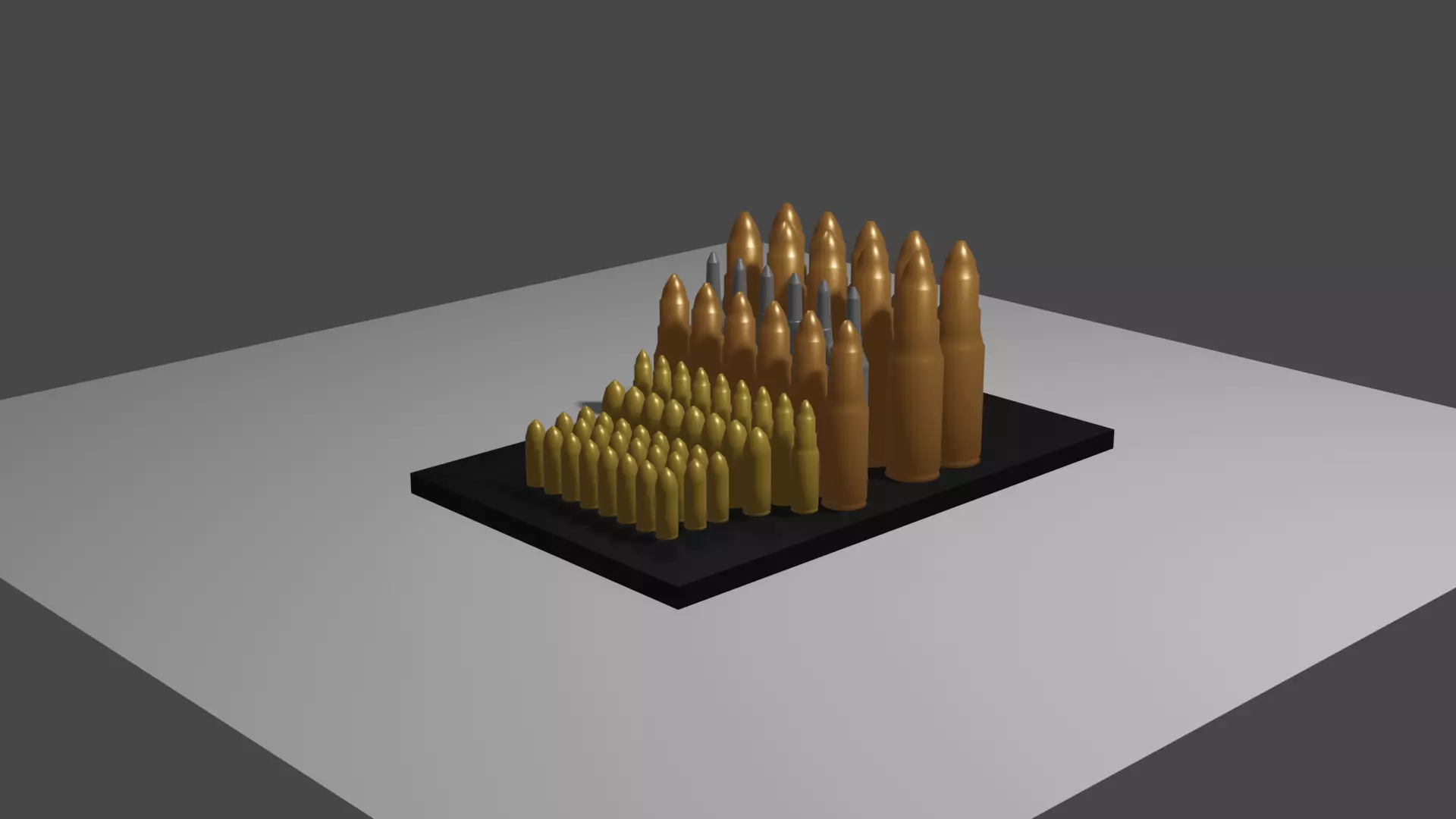 bullets lowpoly group of Free low-poly 3D model