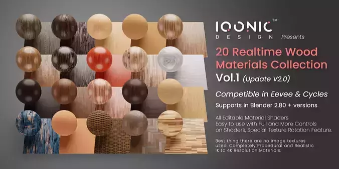 Realtime Wood Collection Vol01 By Iqonic Design