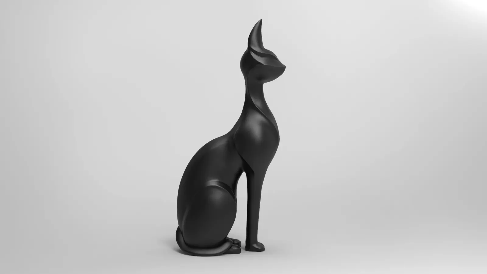 Cat Statue STL for 3D print model