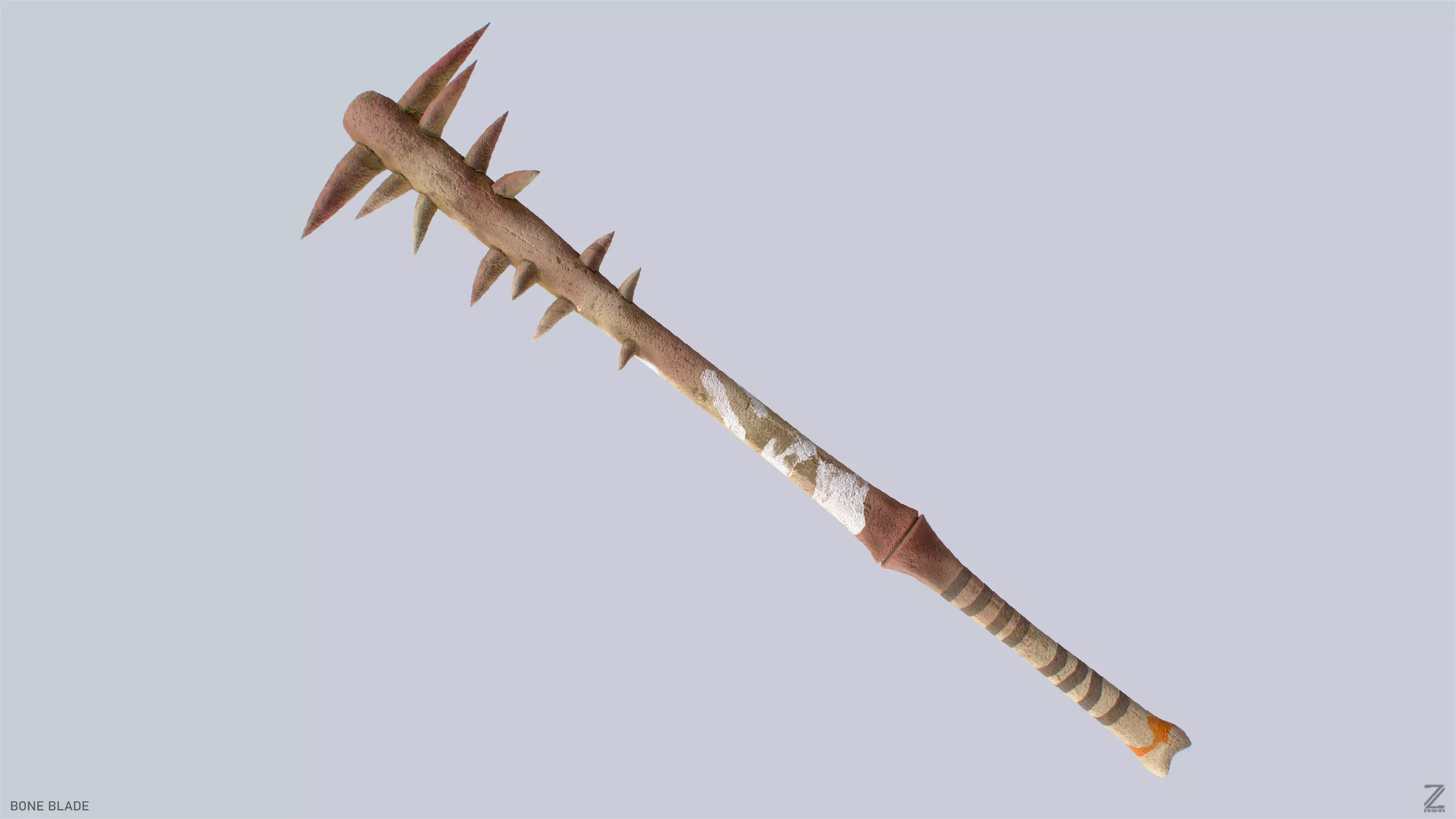 Bone blade Low-poly 3D model_0