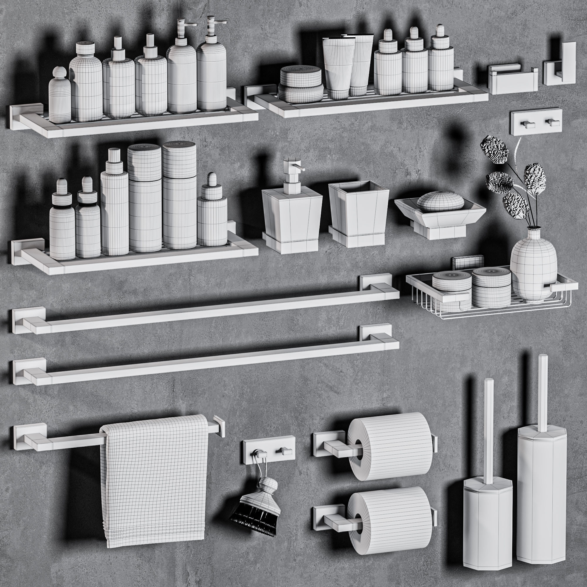 bathroom accessories015 3D model_5