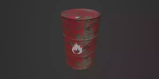 Barrel with flames