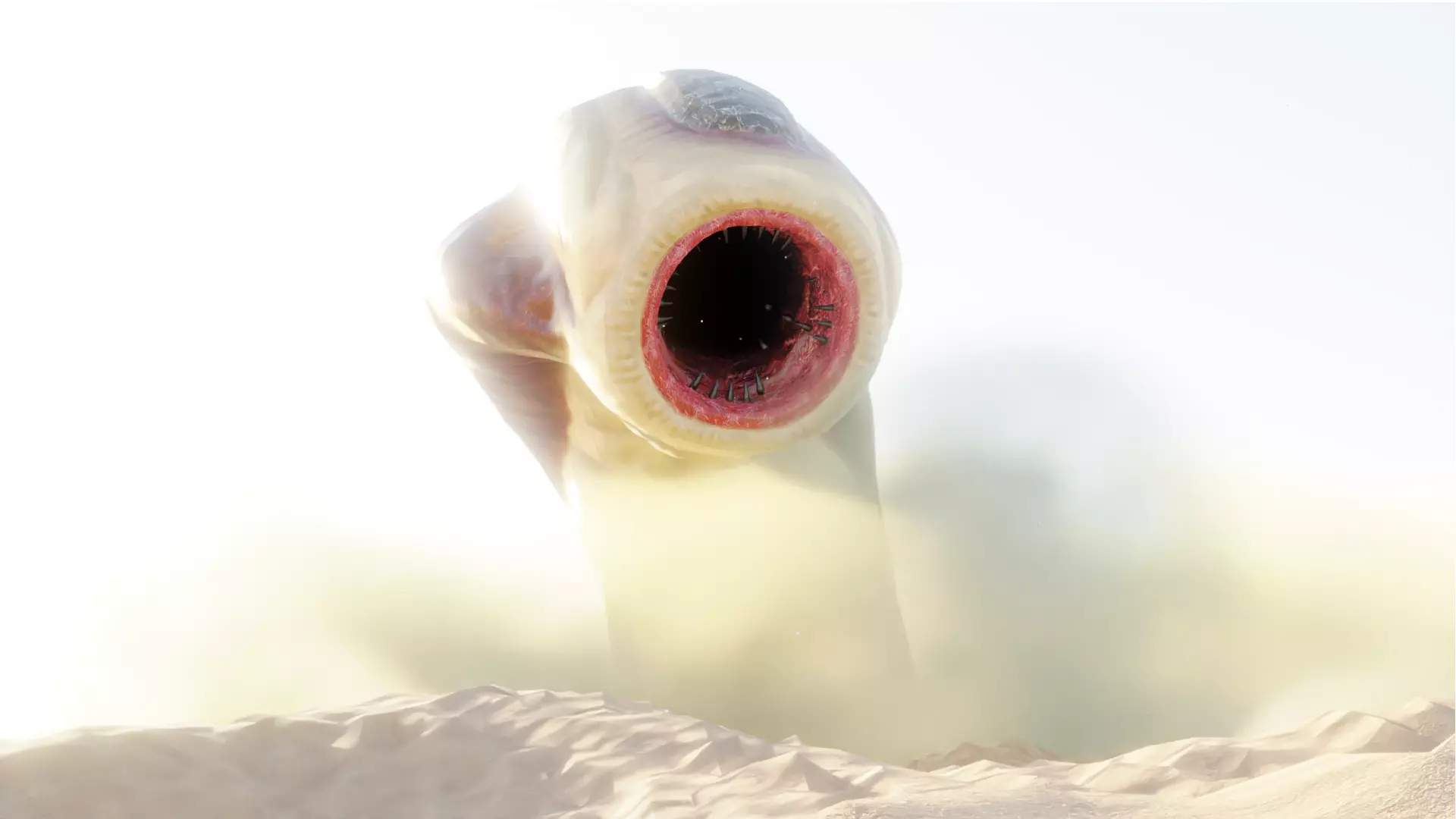 Worm Monster  Low-poly 3D model_0