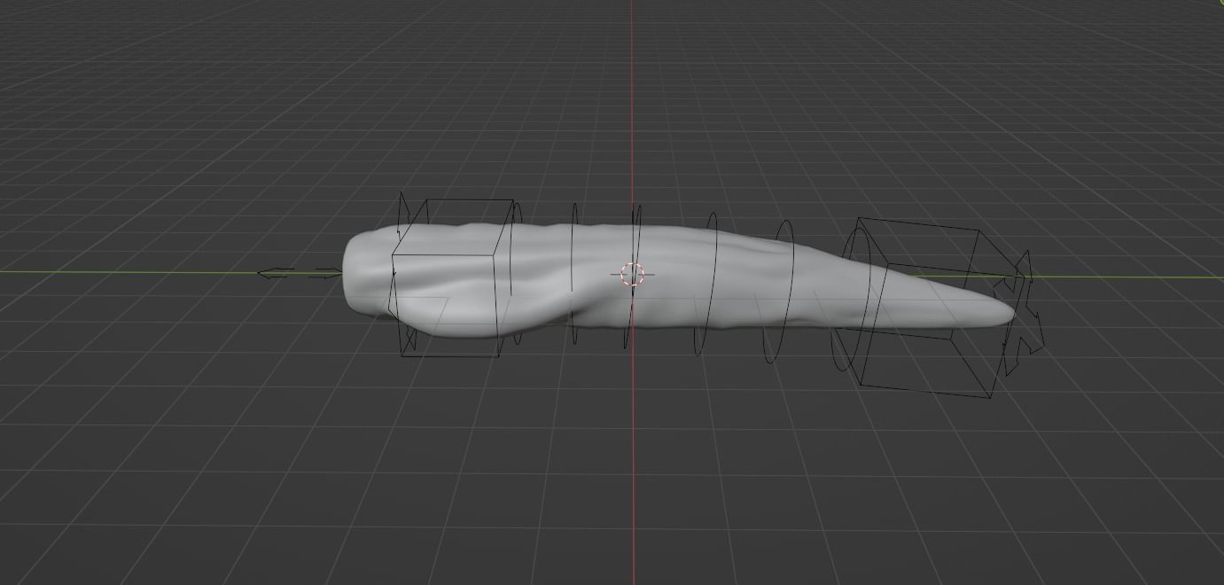 Worm Monster  Low-poly 3D model_5