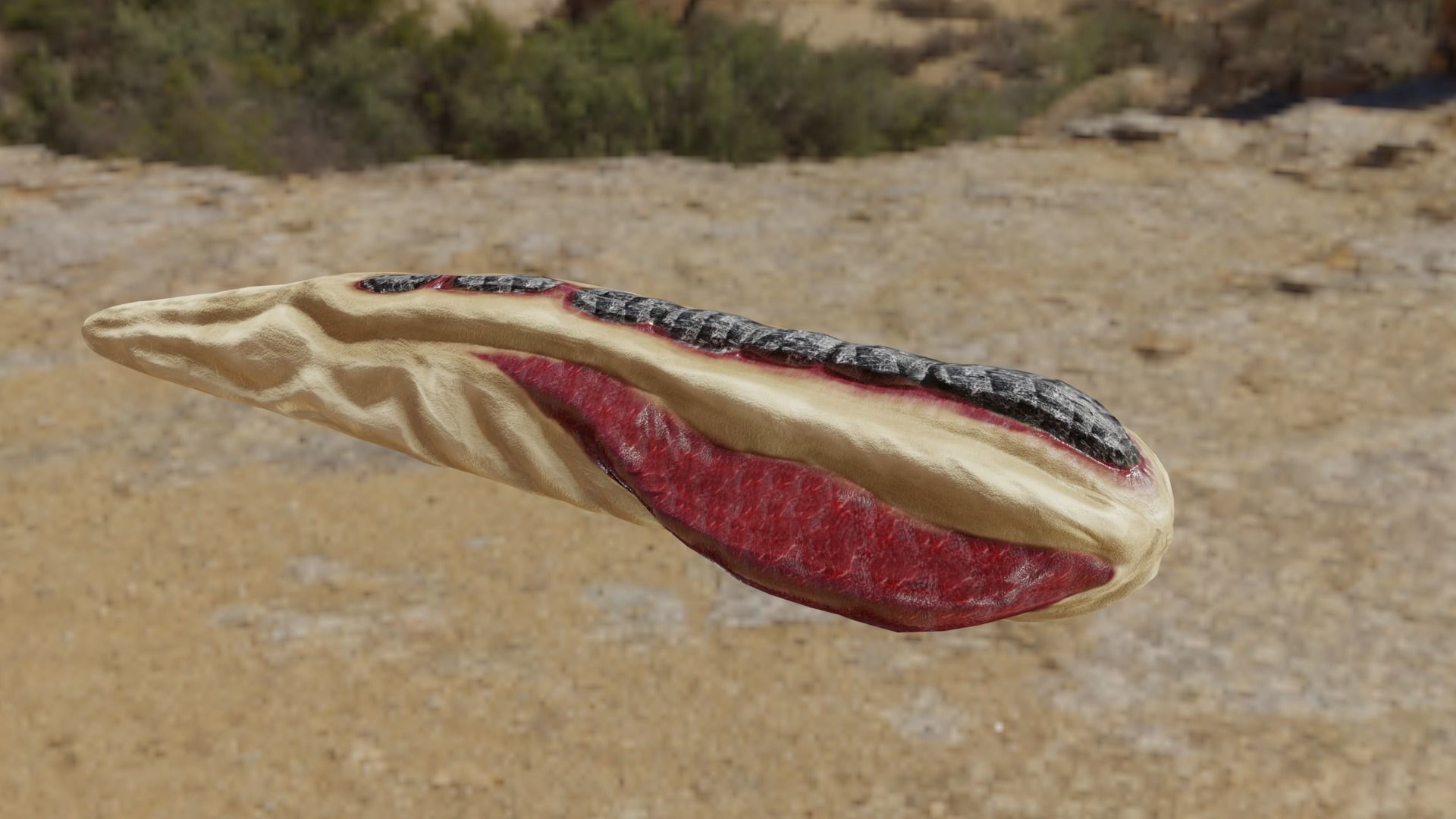 Worm Monster  Low-poly 3D model_20