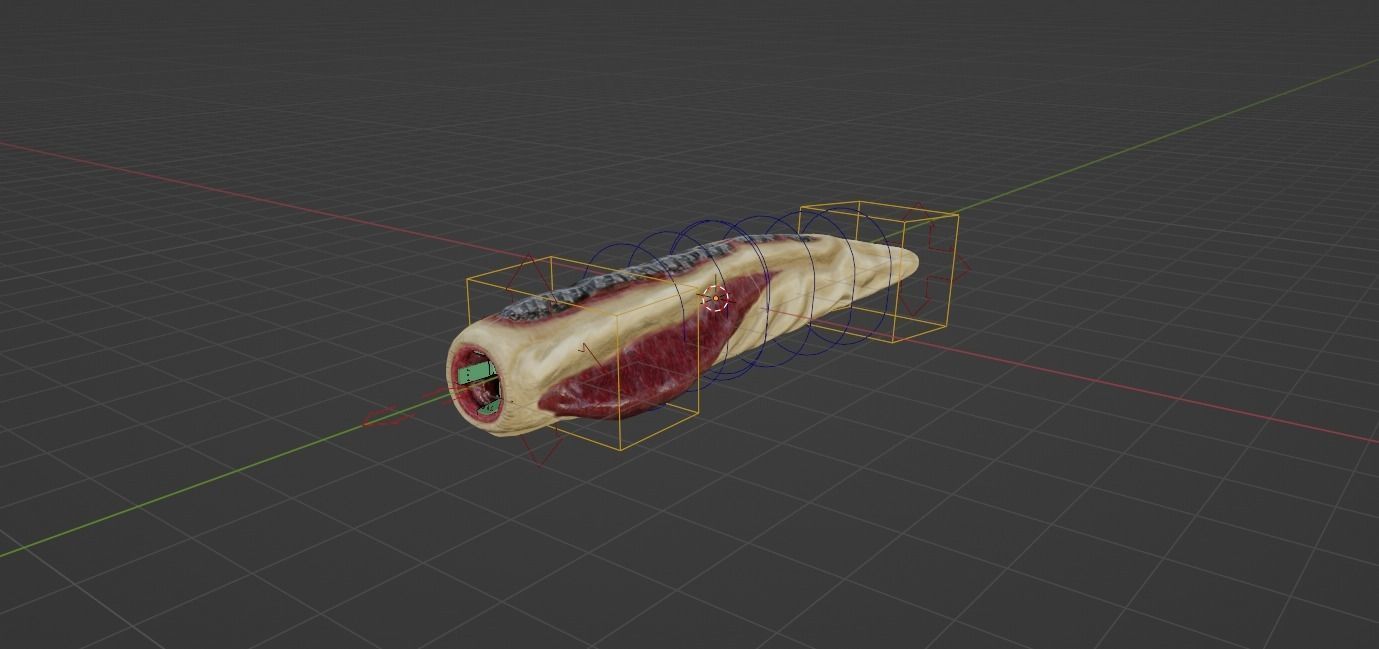 Worm Monster  Low-poly 3D model_7