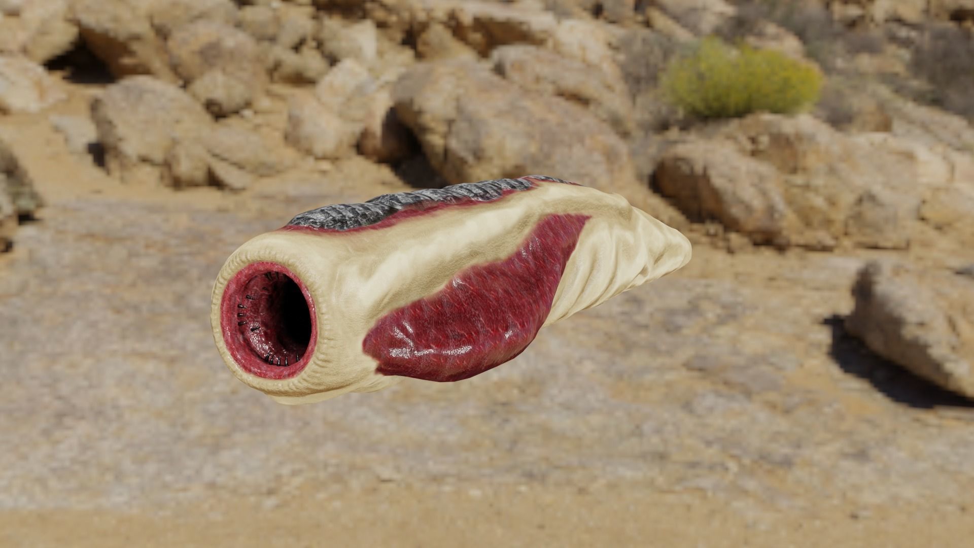 Worm Monster  Low-poly 3D model_15