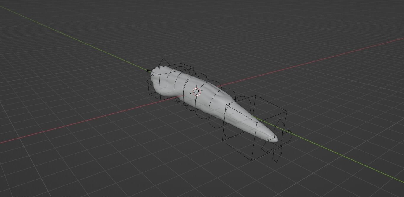 Worm Monster  Low-poly 3D model_6