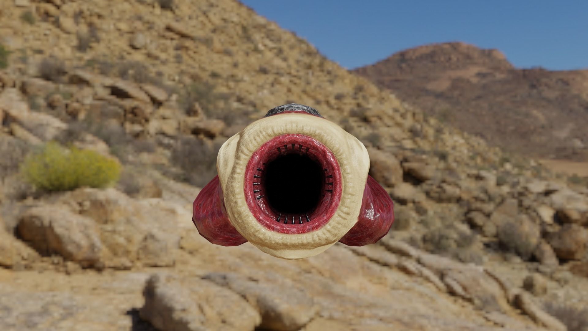 Worm Monster  Low-poly 3D model_13