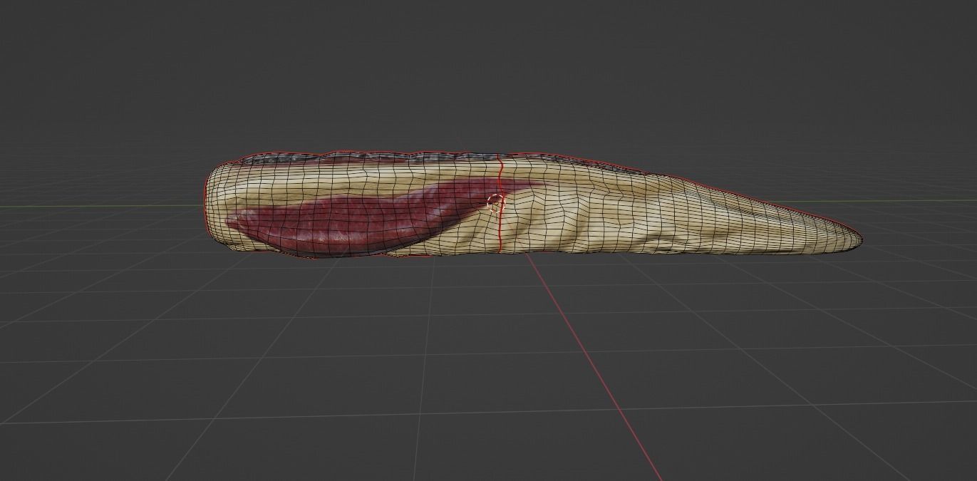 Worm Monster  Low-poly 3D model_12