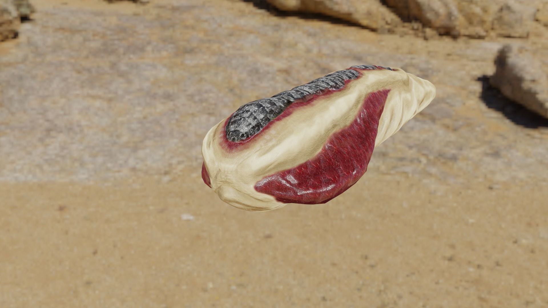 Worm Monster  Low-poly 3D model_19