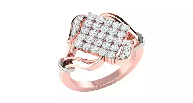 Solitaire Engagement Wedding Ring 3D print model