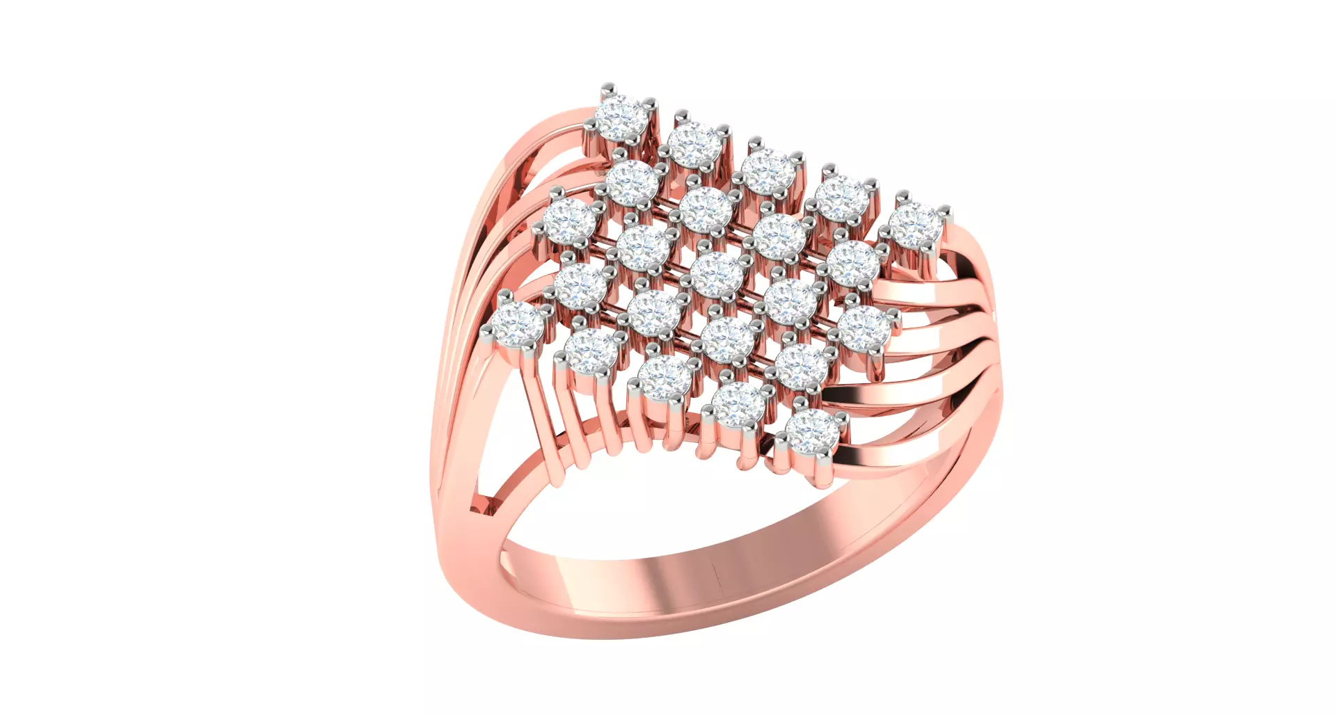 Solitaire Engagement Wedding Ring 3D print model_0