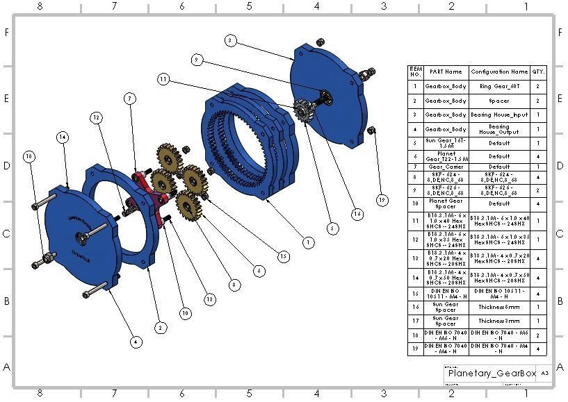 Planetary Gearbox  3D print model_11