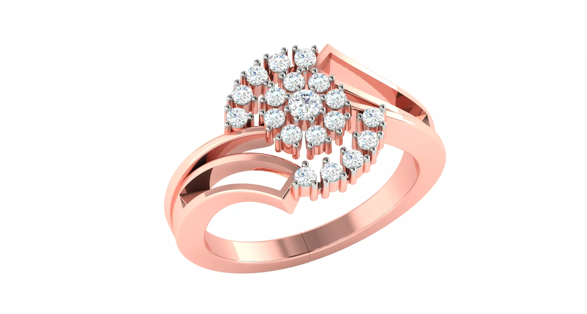 Solitaire Engagement Wedding Ring 3D print model_0