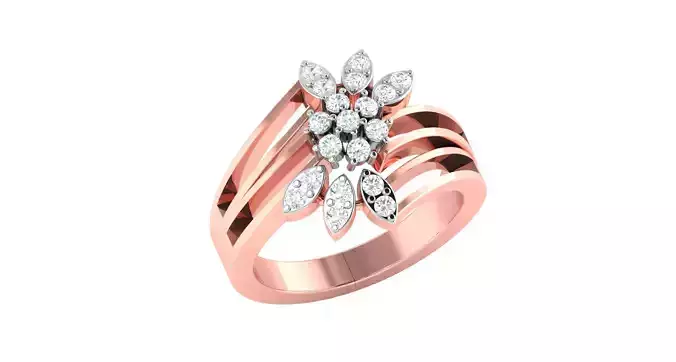 Solitaire Engagement Wedding Ring 3D print model