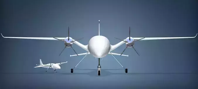 Bayraktar Akinci  UCAV Drone 3D model