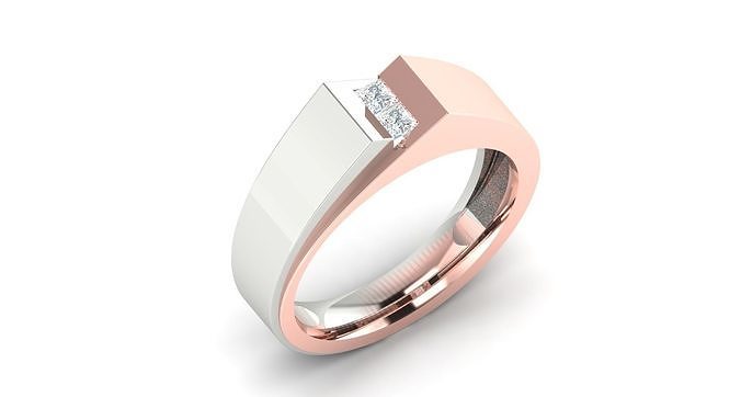 Solitaire Engagement Wedding Ring 3D print model