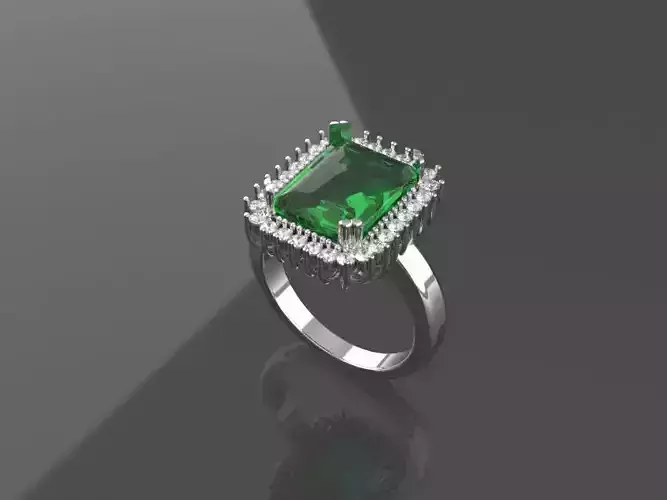 Octagon side AD ring 3D print model