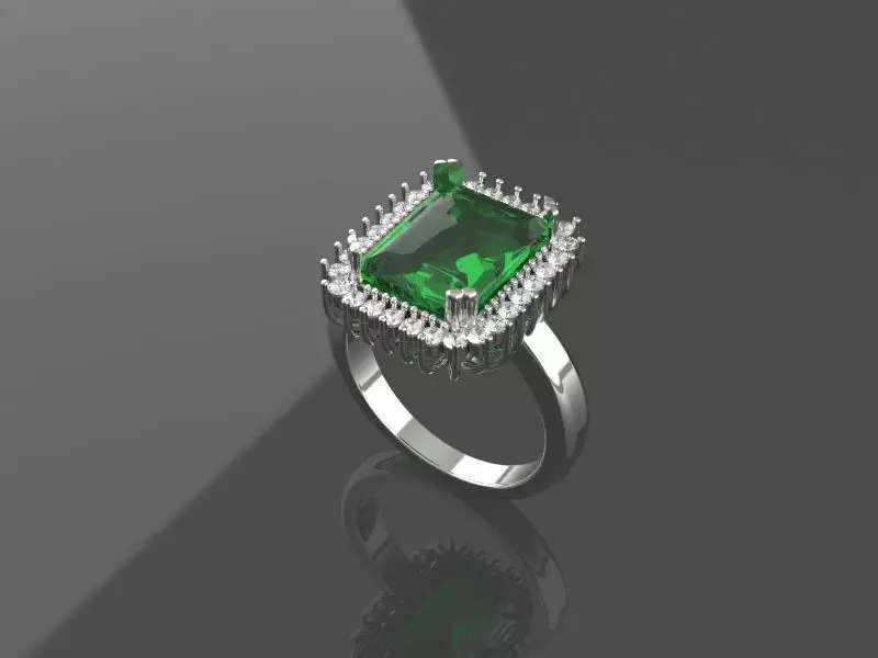 Octagon side AD ring 3D print model 3D print model_0