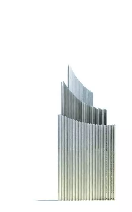 Modern Three Tiered Skyscraper 3D model_0