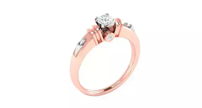 Solitaire Engagement Wedding Ring 3D print model