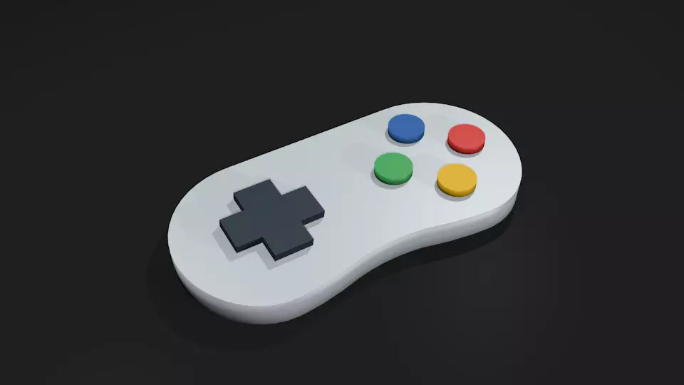 Gamepad nintendo game controller 3D model_0