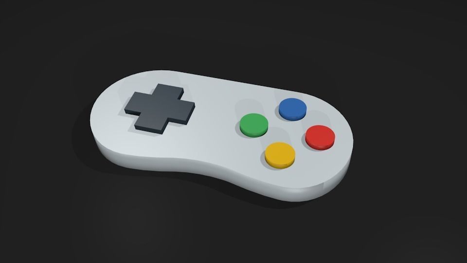 Gamepad nintendo game controller 3D model_3