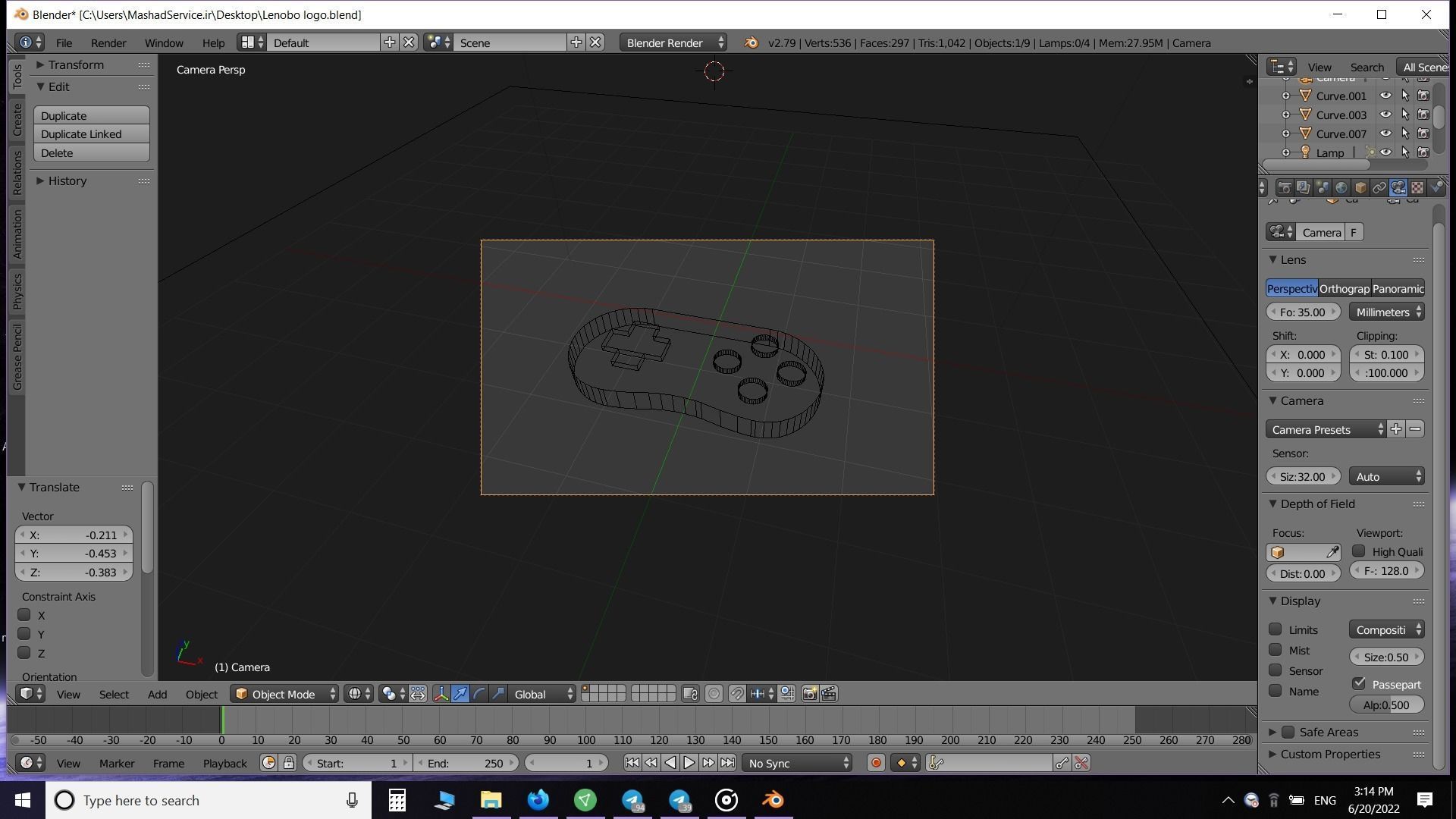 Gamepad nintendo game controller 3D model_2