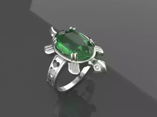 Turtle Ring 3D print model