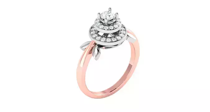 Solitaire Engagement Wedding Ring 3D print model