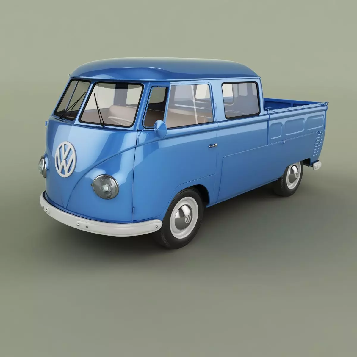 Volkswagen Type 2 Double Cab Pickup T1 3D model