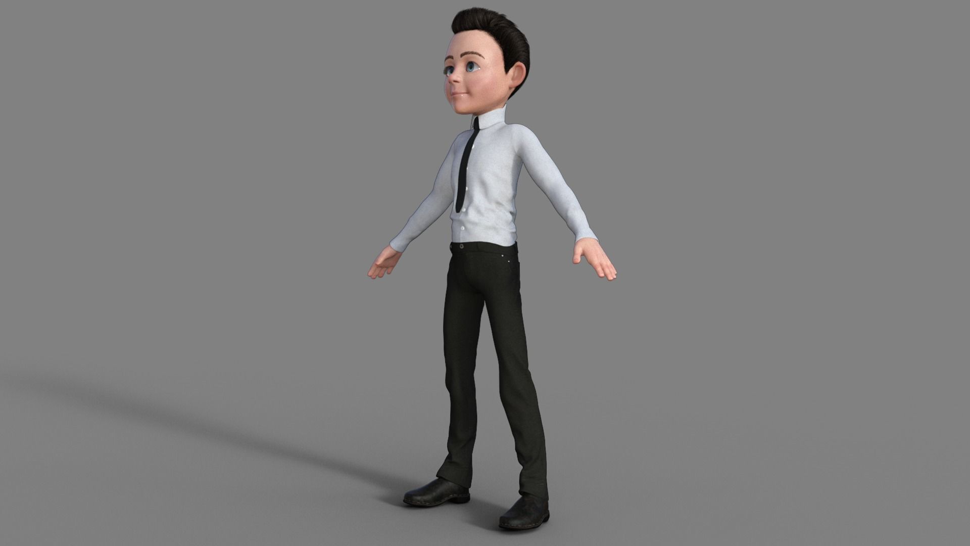Cartoon Businessman 3D Model 3D model_1