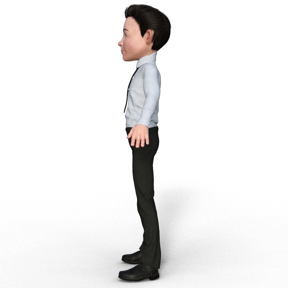 Cartoon Businessman 3D Model 3D model_10