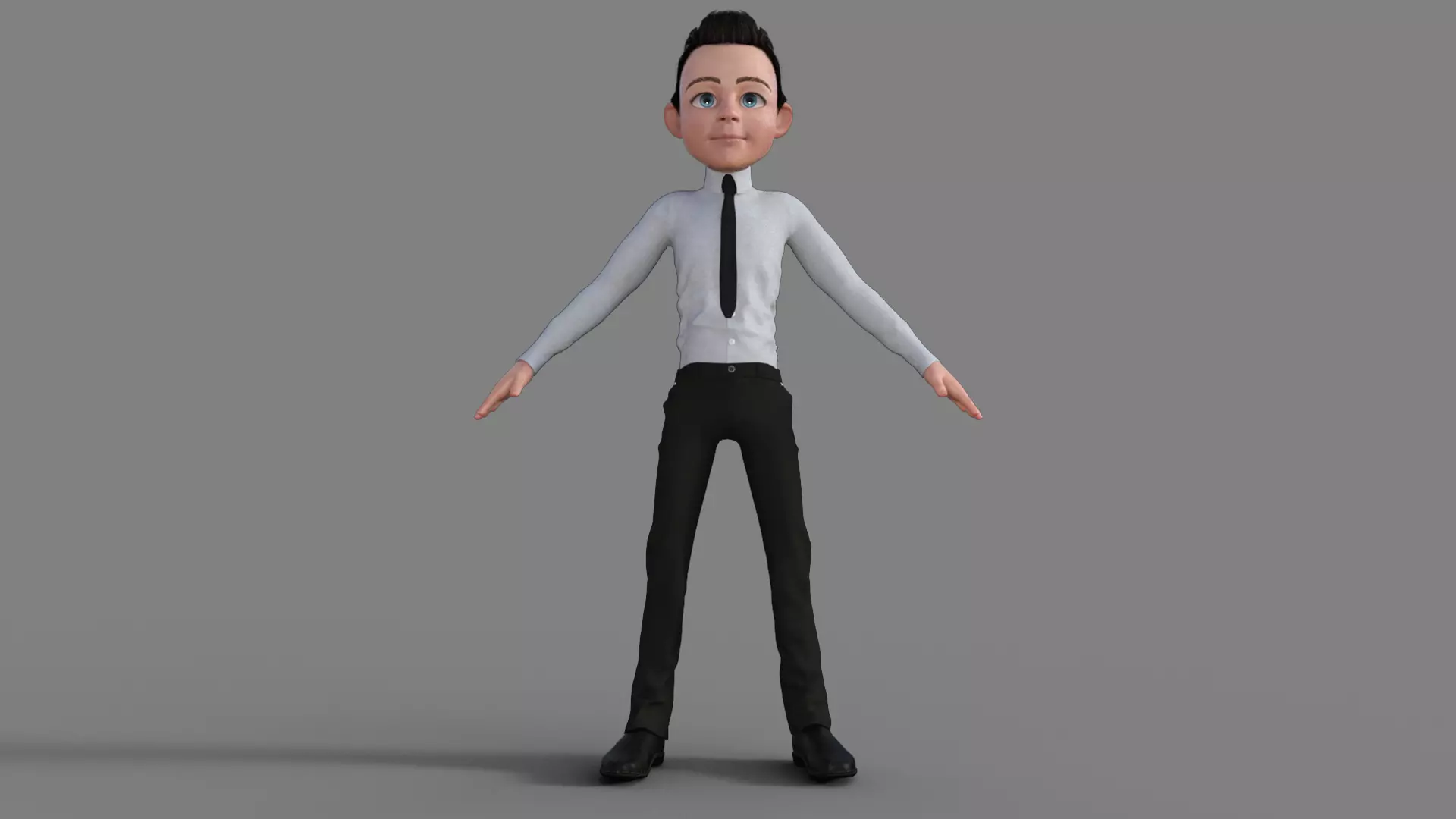 Cartoon Businessman 3D Model 3D model_0