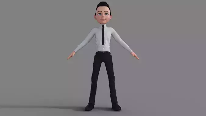 Cartoon Businessman 3D Model