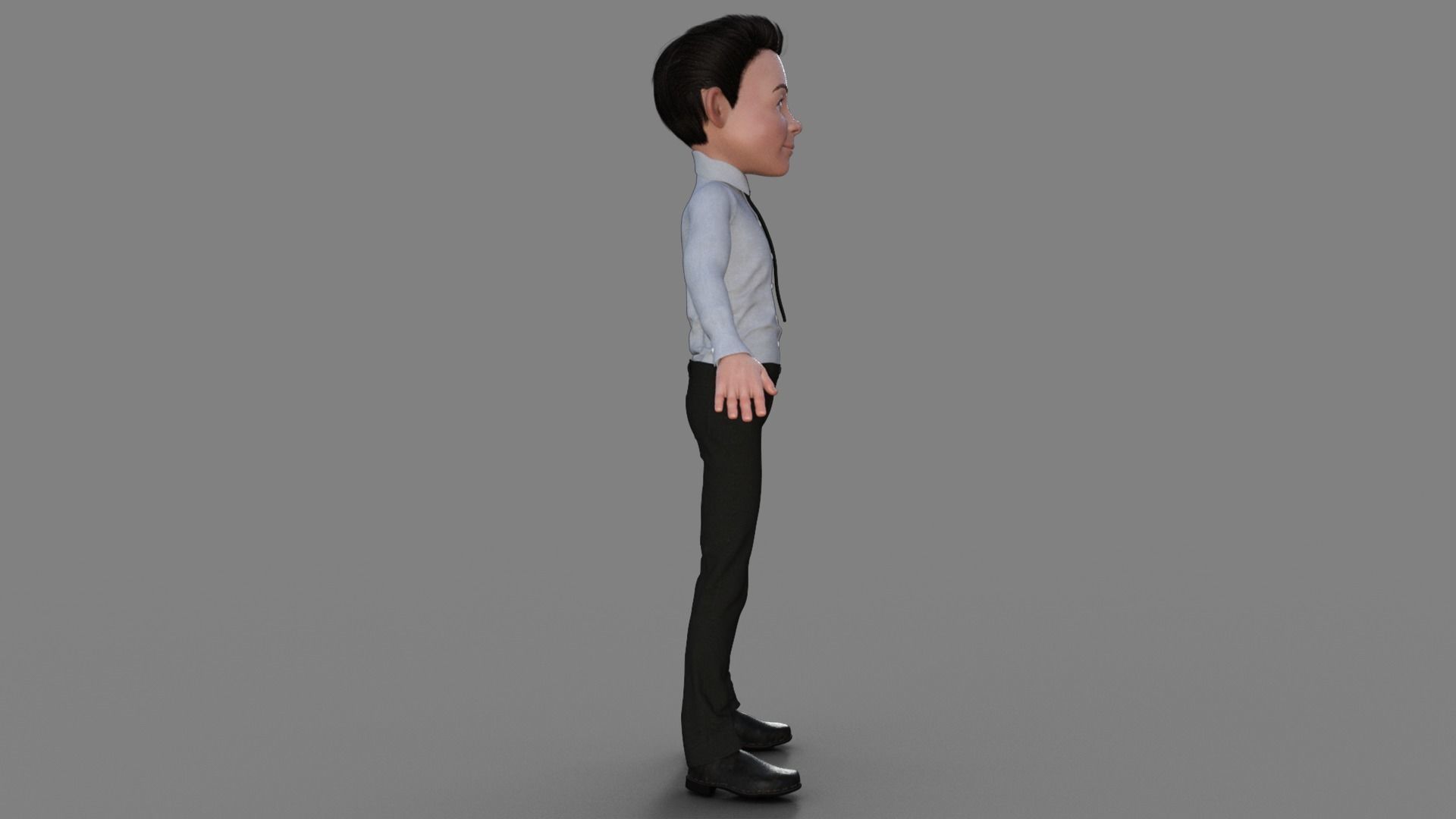 Cartoon Businessman 3D Model 3D model_6