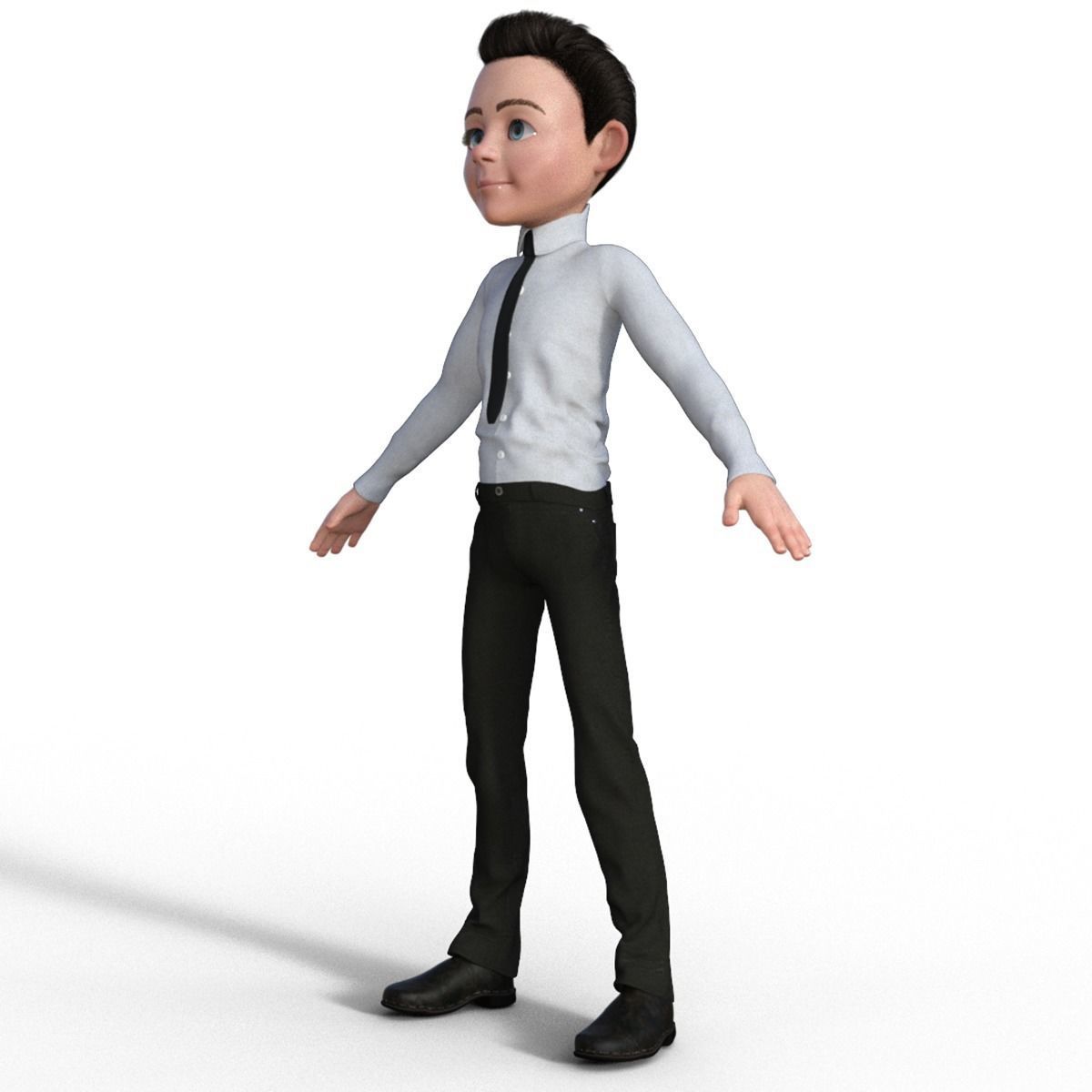 Cartoon Businessman 3D Model 3D model_9