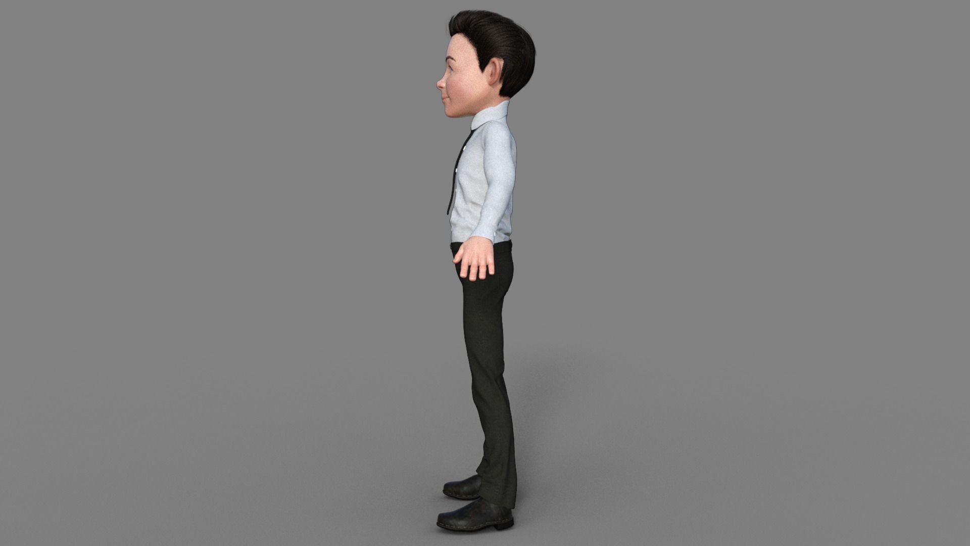 Cartoon Businessman 3D Model 3D model_2