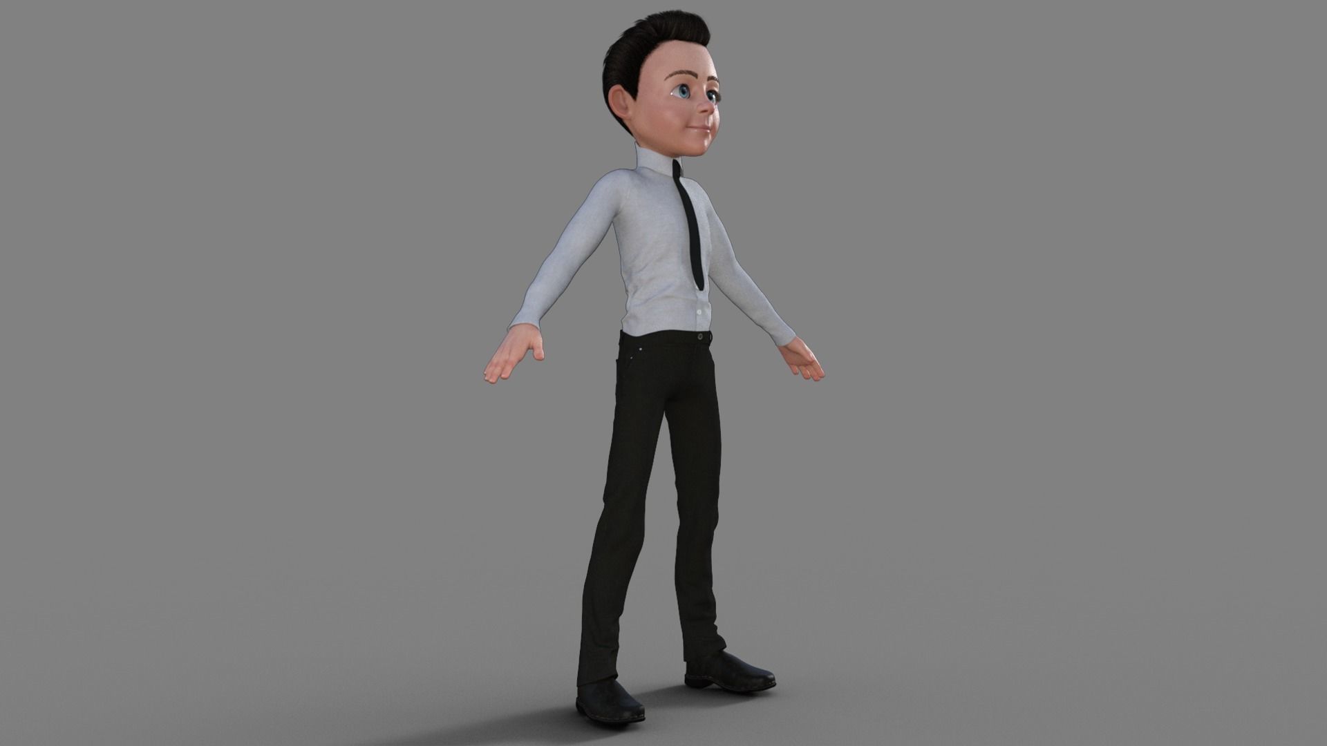 Cartoon Businessman 3D Model 3D model_7