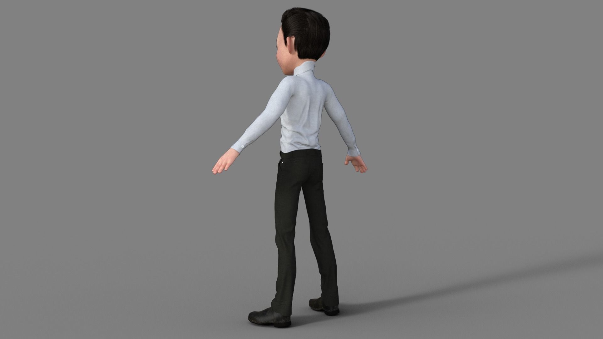 Cartoon Businessman 3D Model 3D model_3