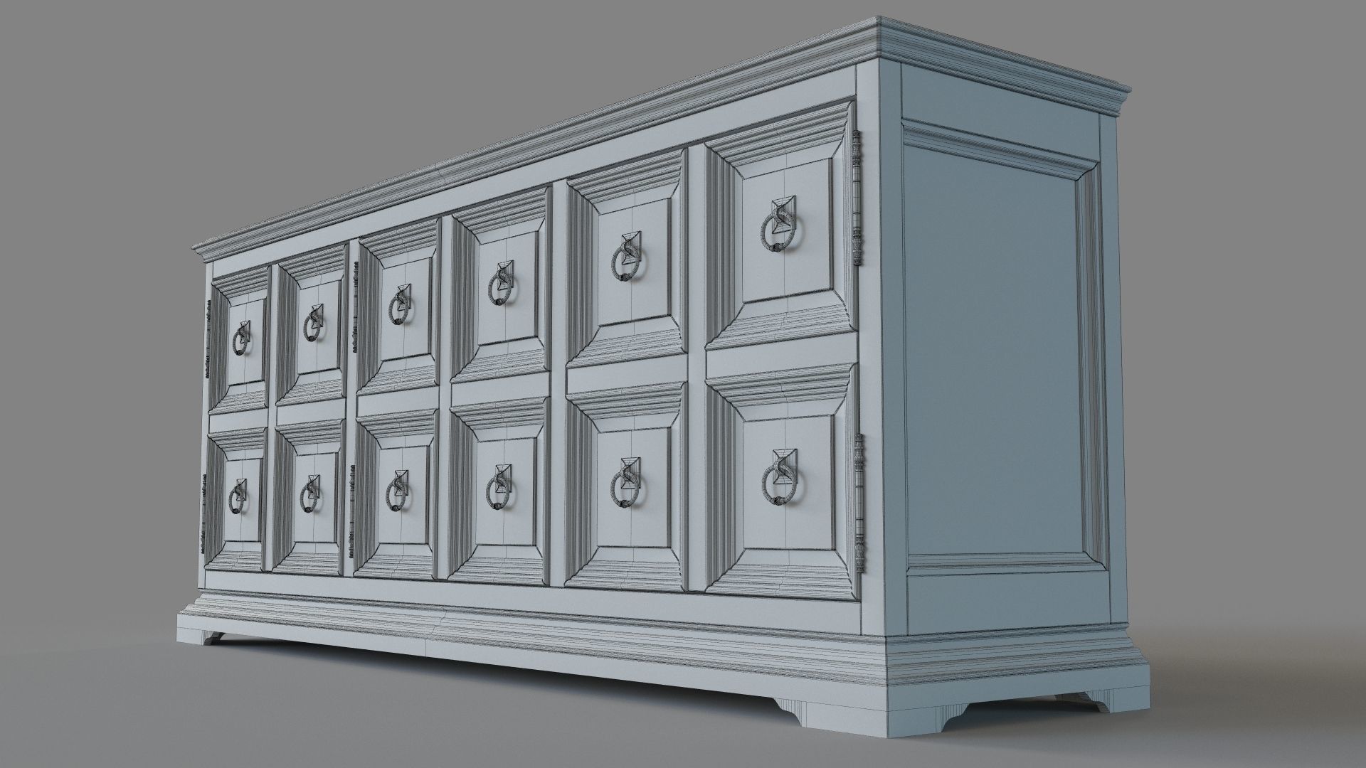 Home Entertainment La Grange Winchester Media Console 3D model_5