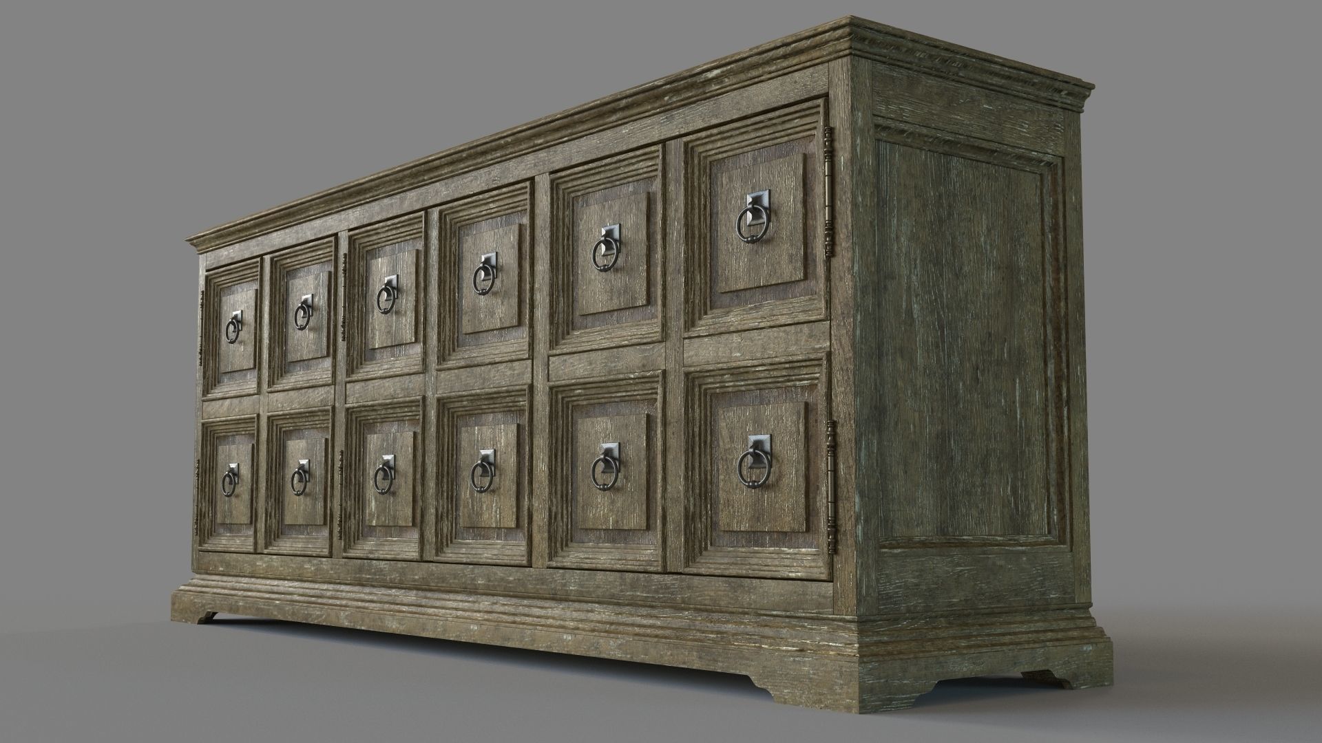 Home Entertainment La Grange Winchester Media Console 3D model_4