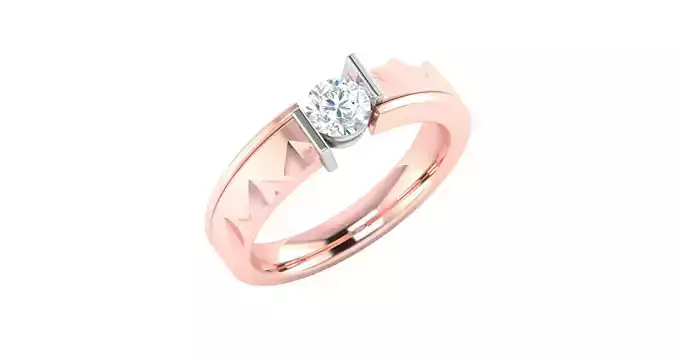 Solitaire Engagement Wedding Ring 3D print model
